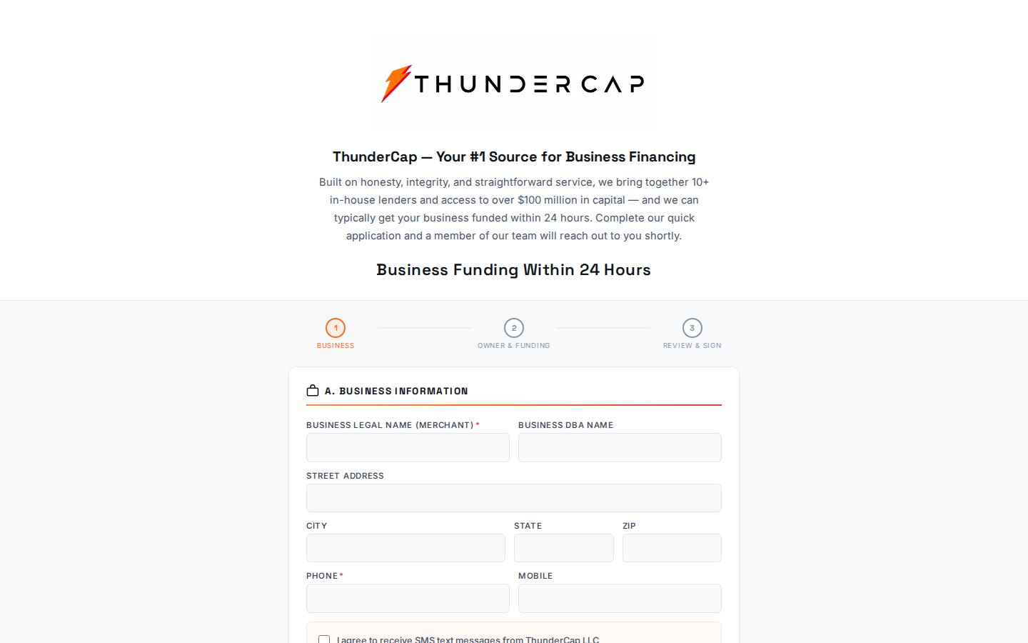 ThunderCap website screenshot